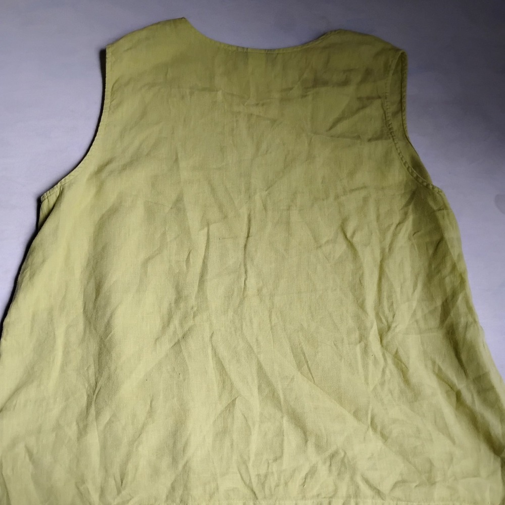 Match Point USA Top 1x Linen Shell Capsule Layering Artsy Lagenlook Office - Picture 8 of 10